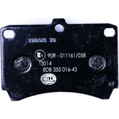 Hella | Bremsbelagsatz, Scheibenbremse | 8DB 355 016-431