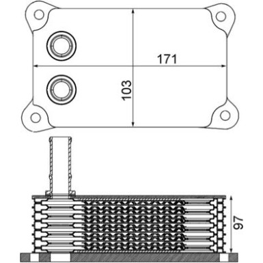 Mahle | Ölkühler, Motoröl | CLC 200 000S