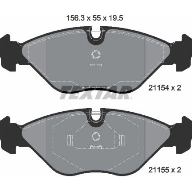 2115402 Bremsbelagsatz, Scheibenbremse Q+