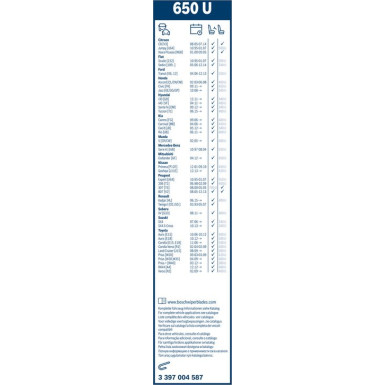 BOSCH 650 U Scheibenwischer Twin 3 397 004 587