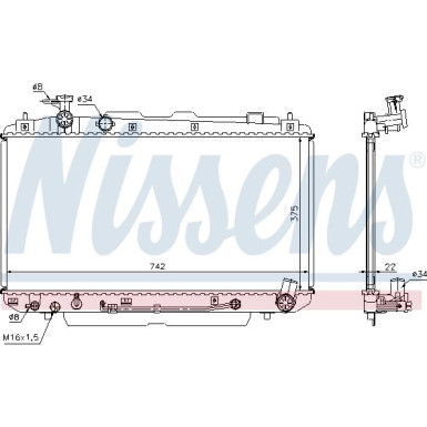 Nissens | Kühler, Motorkühlung | 64644A