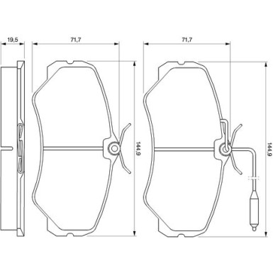 0 986 460 998 Bremsbelagsatz, Scheibenbremse