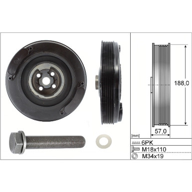 544 0002 20 Riemenscheibe, Kurbelwelle 544 0002 20 Riemenscheibe, Kurbelwelle