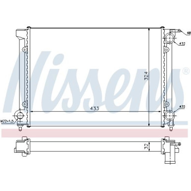 Nissens | Kühler, Motorkühlung | 651811