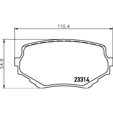 Hella | Bremsbelagsatz, Scheibenbremse | 8DB 355 017-181
