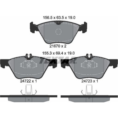 2472201 Bremsbelagsatz, Scheibenbremse Q+