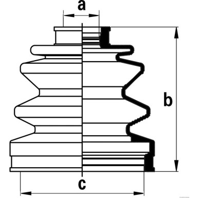 J2863004 Faltenbalgsatz, Antriebswelle