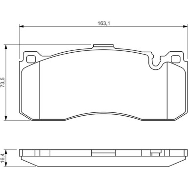 BOSCH Bremsbelagsatz, Scheibenbremse 0 986 494 428