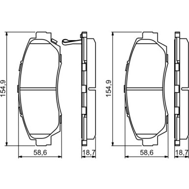 0 986 494 308 Bremsbelagsatz, Scheibenbremse