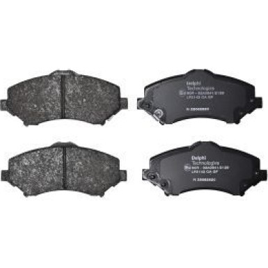 Delphi Bremsbelagsatz, Scheibenbremse LP2143 Delphi Bremsbelagsatz, Scheibenbremse LP2143