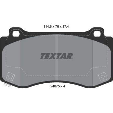 Textar | Bremsbelagsatz, Scheibenbremse | 2407501