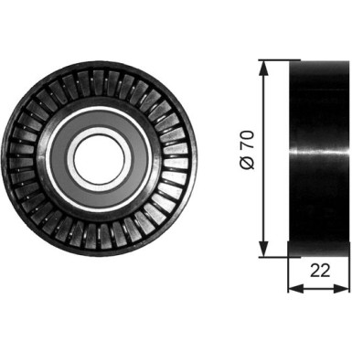 T36252 Umlenk-/Führungsrolle, Keilrippenriemen DriveAlign™