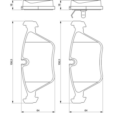 0 986 424 828 Bremsbelagsatz, Scheibenbremse