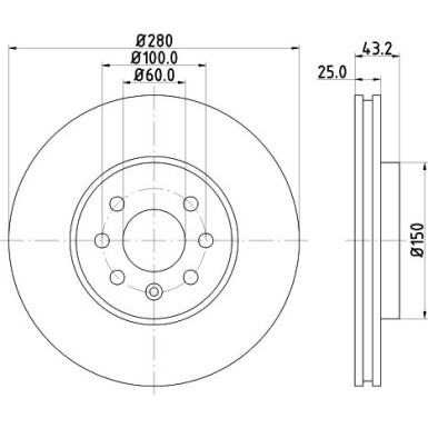 Hella | Bremsscheibe | 8DD 355 128-211