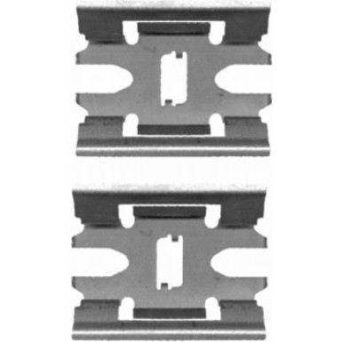 Hella | Zubehörsatz, Scheibenbremsbelag | 8DZ 355 204-071