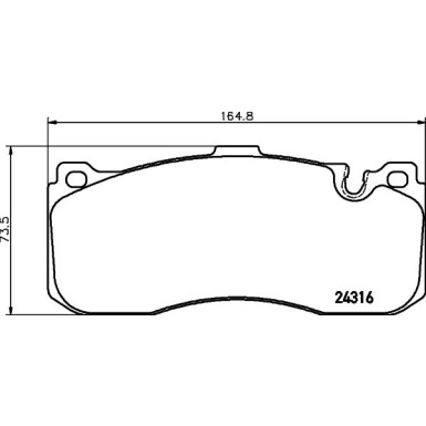 8DB 355 014-041 Bremsbelagsatz, Scheibenbremse
