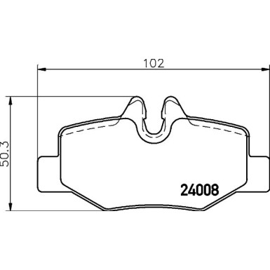 Hella | Bremsbelagsatz, Scheibenbremse | 8DB 355 010-661