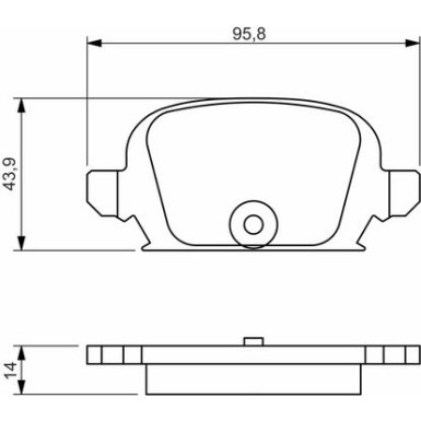 BOSCH Bremsbelagsatz, Scheibenbremse 0 986 494 340