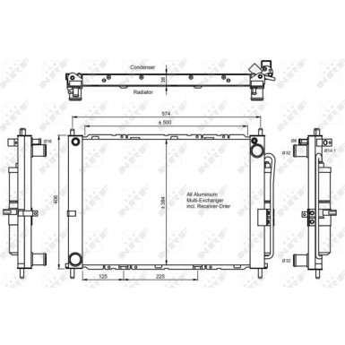 350068 Kondensator, Klimaanlage EASY FIT