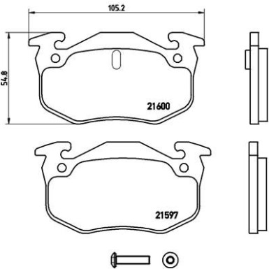 Brembo | Bremsbelagsatz, Scheibenbremse | P 68 018
