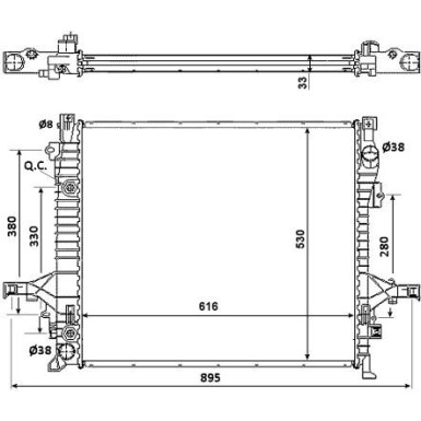 58356 Kühler, Motorkühlung 58356 Kühler, Motorkühlung