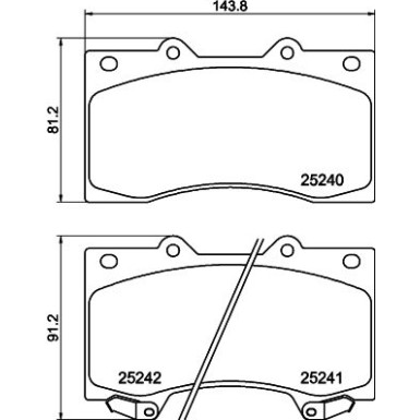 Hella Pagid | Bremsbelagsatz, Scheibenbremse | 8DB 355 019-531