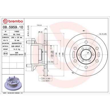 Brembo | Bremsscheibe | 08.5959.10