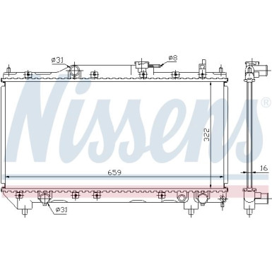 Nissens | Kühler, Motorkühlung | 64781A
