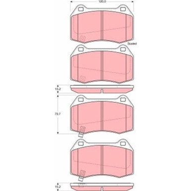 GDB3381 Bremsbelagsatz, Scheibenbremse