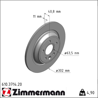 Zimmermann Bremsscheibe Coat Z 610.3714.20