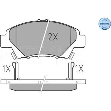 Meyle Bremsbelagsatz, Scheibenbremse MEYLE-ORIGINAL: True to OE 025 249 7915/W