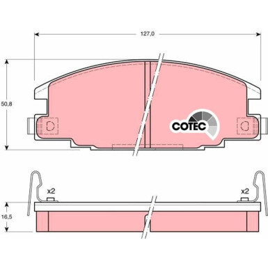 GDB870 Bremsbelagsatz, Scheibenbremse COTEC