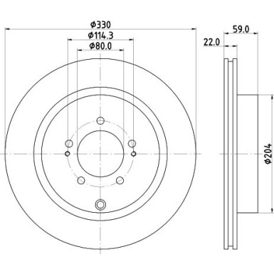 Hella | Bremsscheibe | 8DD 355 116-881