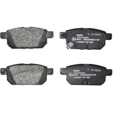 Delphi Bremsbelagsatz, Scheibenbremse LP2687 Delphi Bremsbelagsatz, Scheibenbremse LP2687
