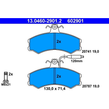13.0460-2901.2 Bremsbelagsatz, Scheibenbremse