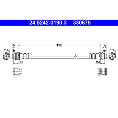ATE | Bremsschlauch | 24.5242-0190.3