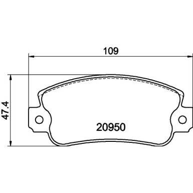 Hella | Bremsbelagsatz, Scheibenbremse | 8DB 355 018-991