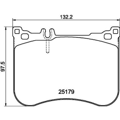 Hella | Bremsbelagsatz, Scheibenbremse | 8DB 355 020-581