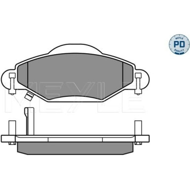 025 233 4017/PD Bremsbelagsatz, Scheibenbremse MEYLE-PD: Advanced performance and design.