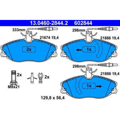 13.0460-2844.2 Bremsbelagsatz, Scheibenbremse