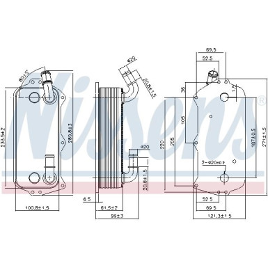 90916 Ölkühler, Motoröl 90916 Ölkühler, Motoröl