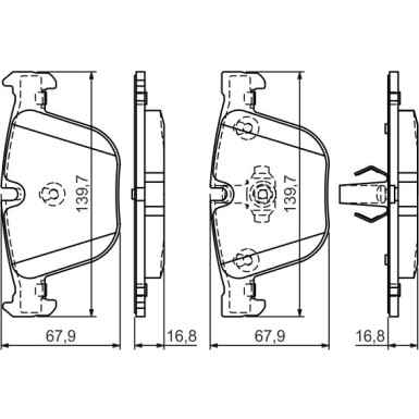 BOSCH | Bremsbelagsatz, Scheibenbremse | 0 986 494 294