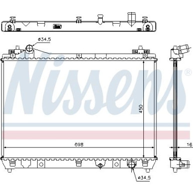 Nissens | Kühler, Motorkühlung | 64202