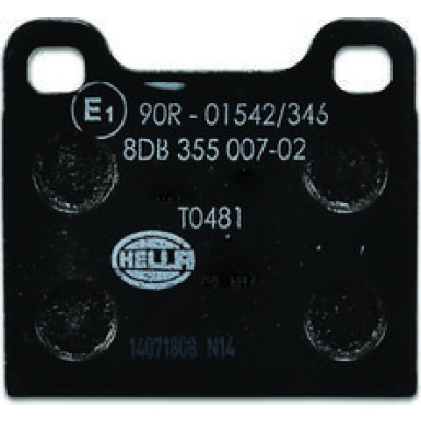 Hella | Bremsbelagsatz, Scheibenbremse | 8DB 355 007-021