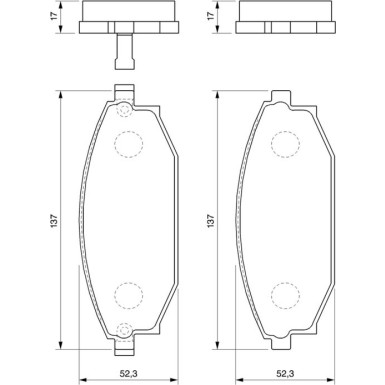 0 986 424 727 Bremsbelagsatz, Scheibenbremse