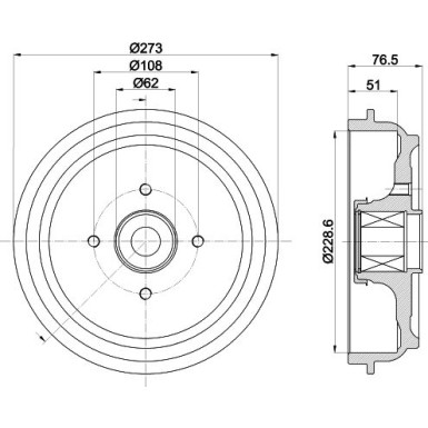 8DT 355 302-771 Bremstrommel
