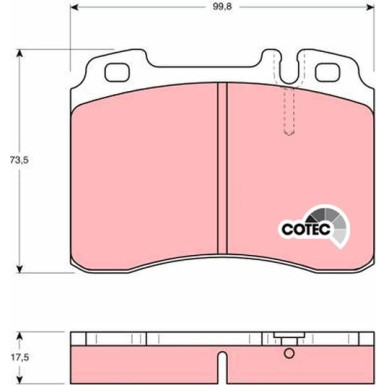 TRW Bremsbelagsatz, Scheibenbremse COTEC GDB962