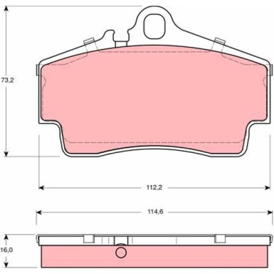 GDB1395 Bremsbelagsatz, Scheibenbremse