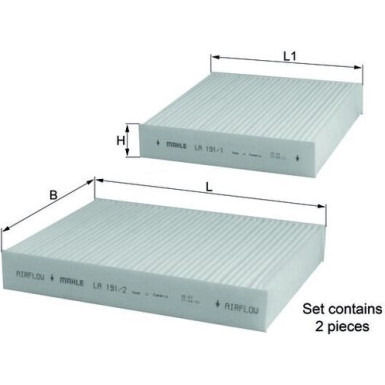 LA 191/S Filter, Innenraumluft LA 191/S Filter, Innenraumluft