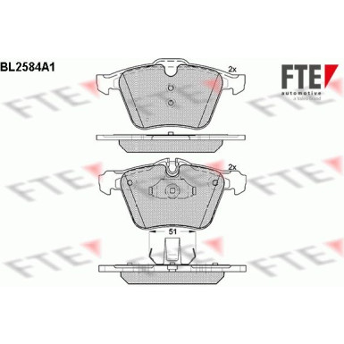 FTE | Bremsbelagsatz, Scheibenbremse | 9010835